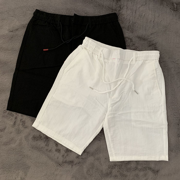 Quần short nam vải đũi