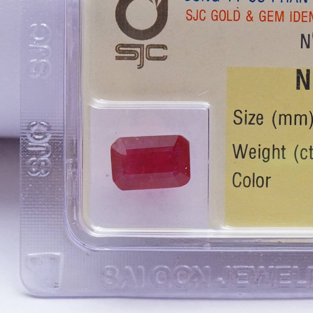 Mặt Đá Ruby Tự Nhiên Mài Giác Chữ Nhật