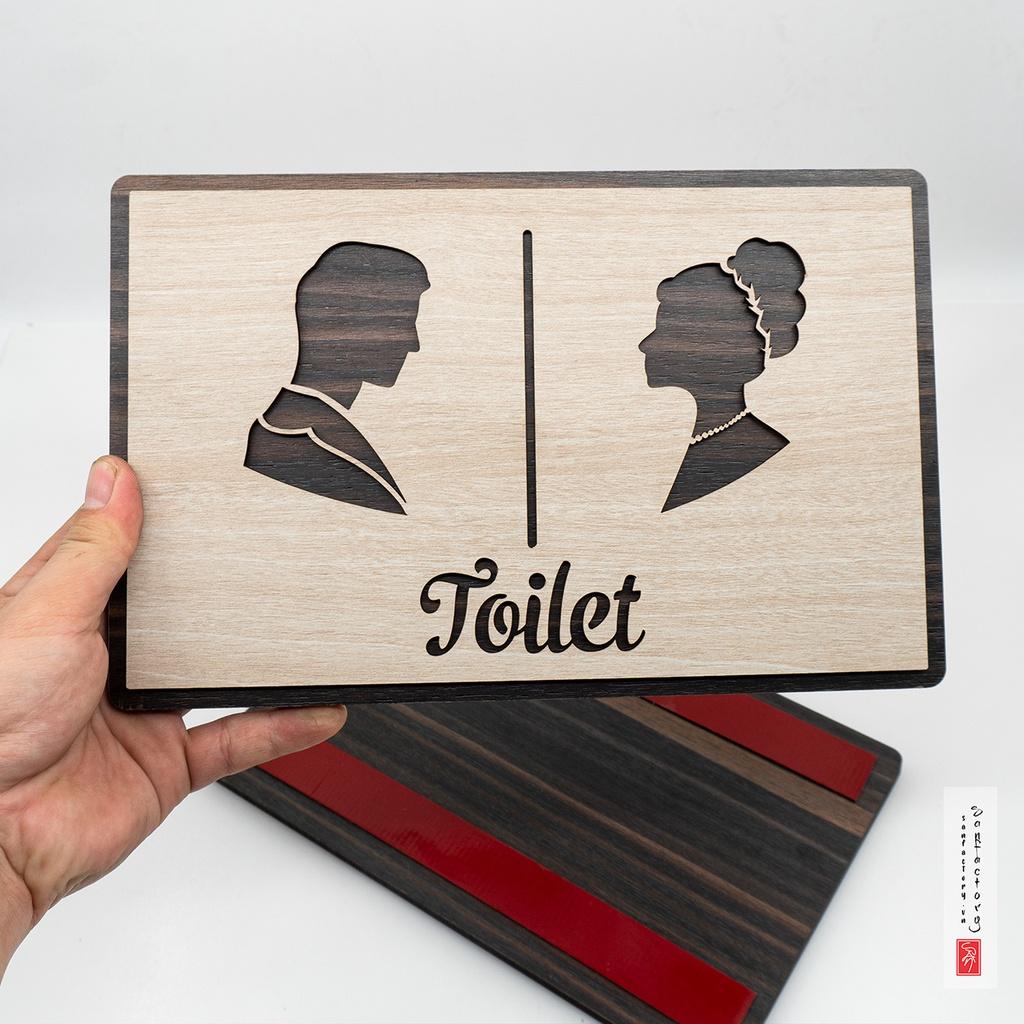 Bảng gỗ toilet dán cửa phòng vệ sinh SAN-TL04