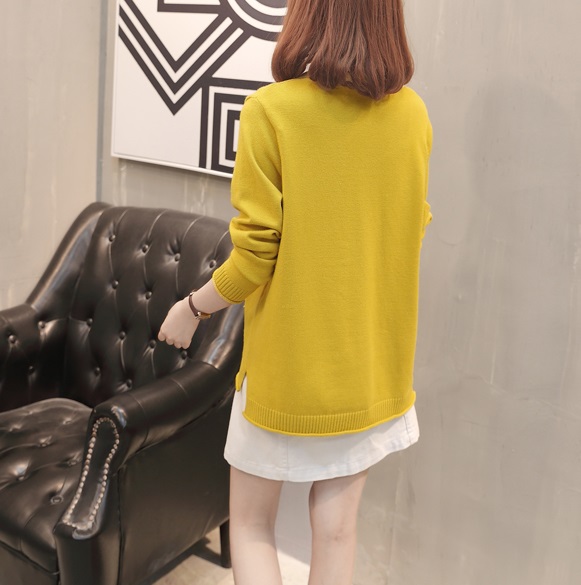 Hình ảnh Áo cardigan len nữ 2 túi trước thời trang phong cách Hàn Quốc DV15