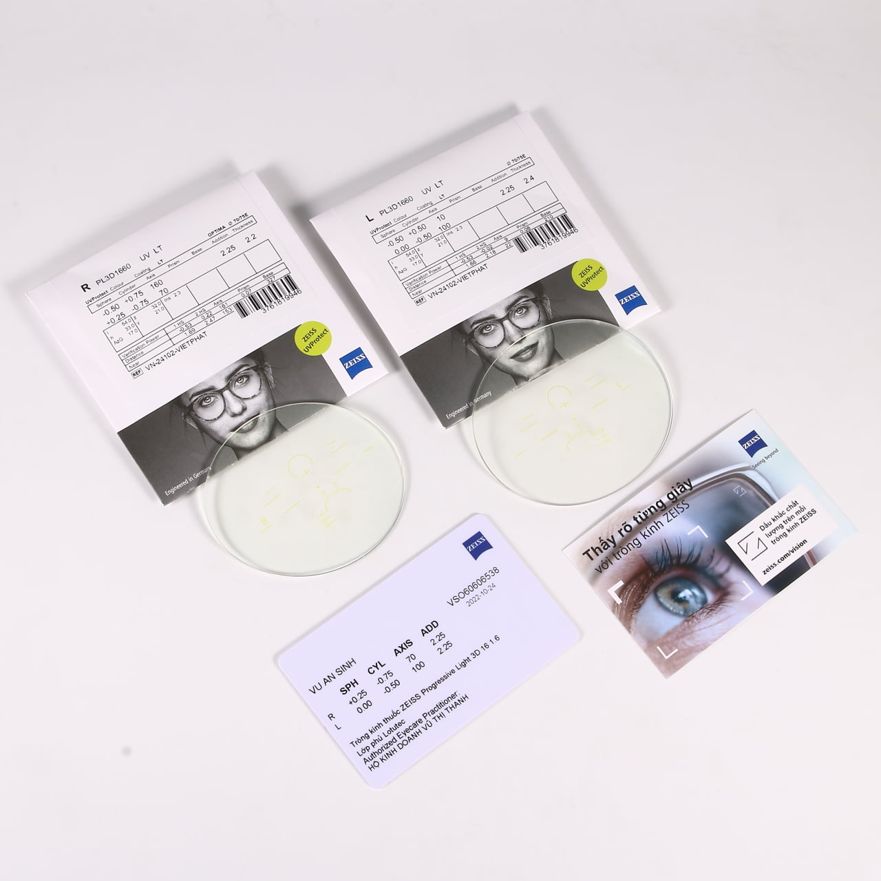 Tròng kính Đa tròng ZEISS Light D LotuTec UV hàng chính hãng