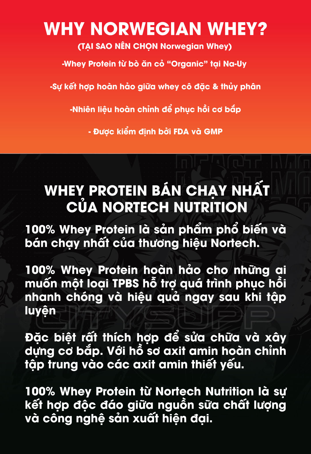 [Chính Hãng] Sữa Tăng Cơ Whey Protein NorTech, 100% Norwegian Whey 5Lbs (2270g), 75 Lần Dùng | Nhập Khẩu Na-Uy