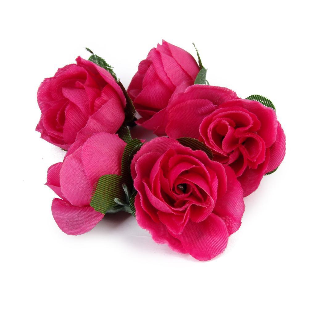 50pcs 3cm Artificial Silk Roses Flower Heads Wedding Decor