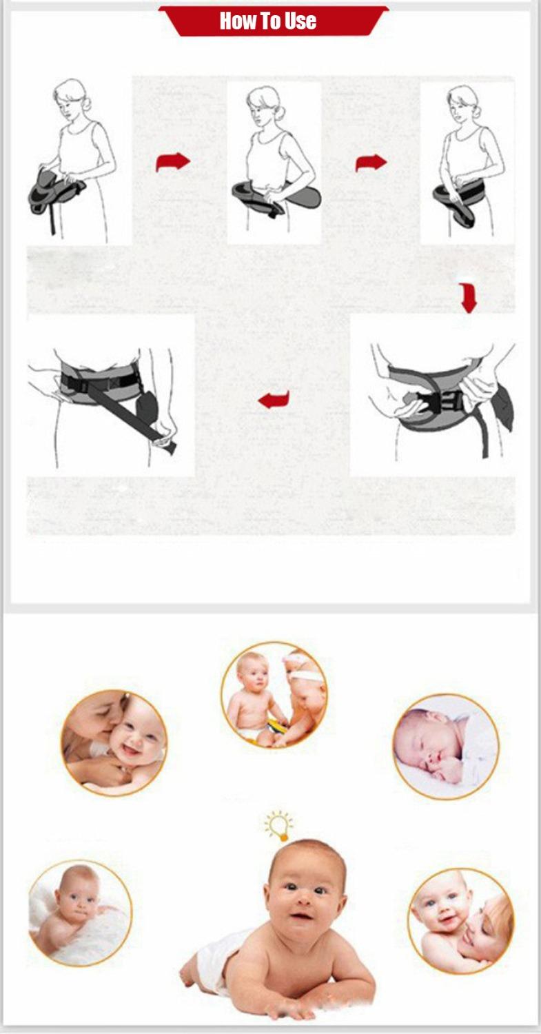 Thiết Kế Mới Cho Bé Eo Phân Xe Tập Đi Cho Bé Sling Giữ Dây Lưng Ba Lô Hipseat Đai Trẻ Em Trẻ Sơ Sinh Hông Ghế