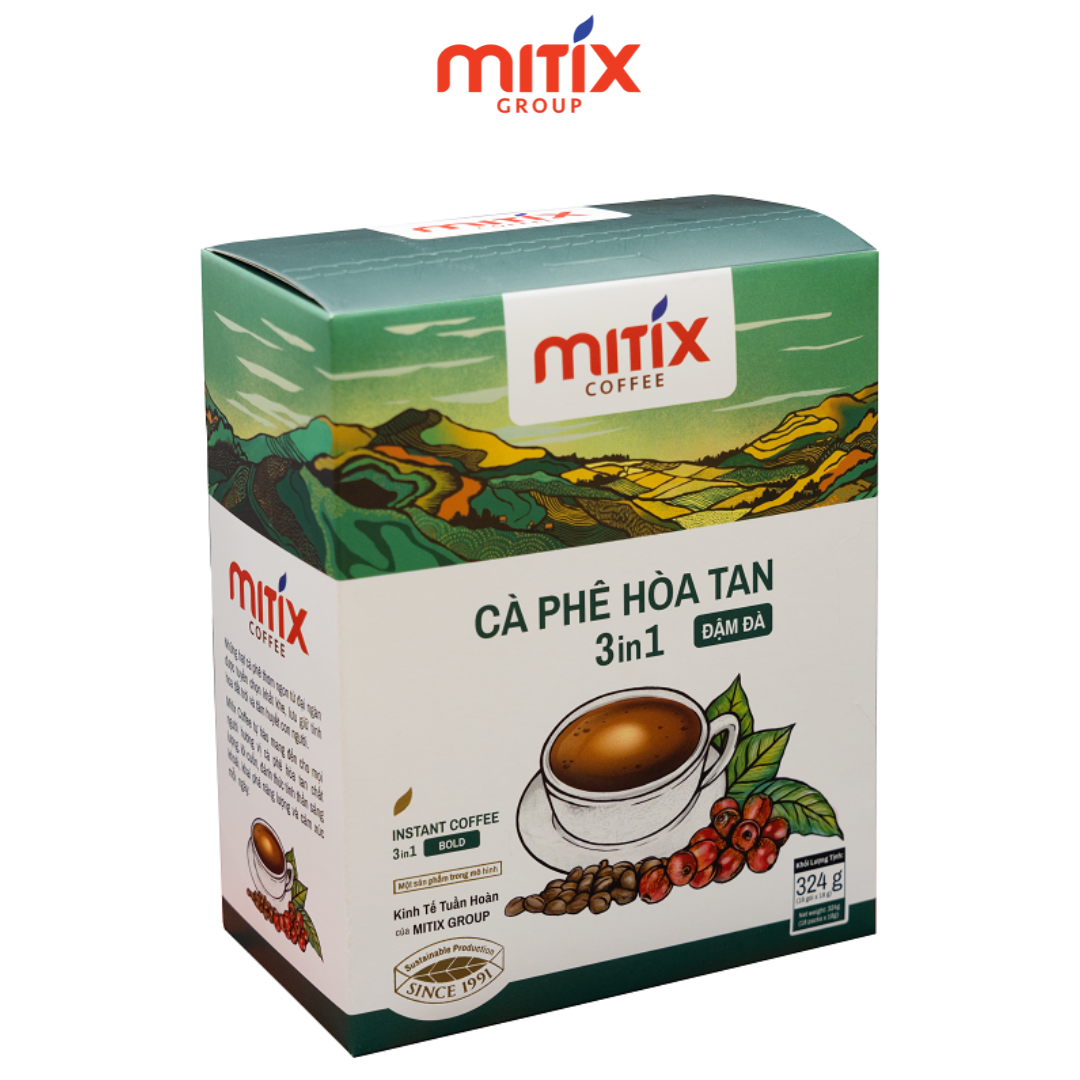 Cà phê hòa tan 3in1 Mitix Đậm Đà loại 324gr