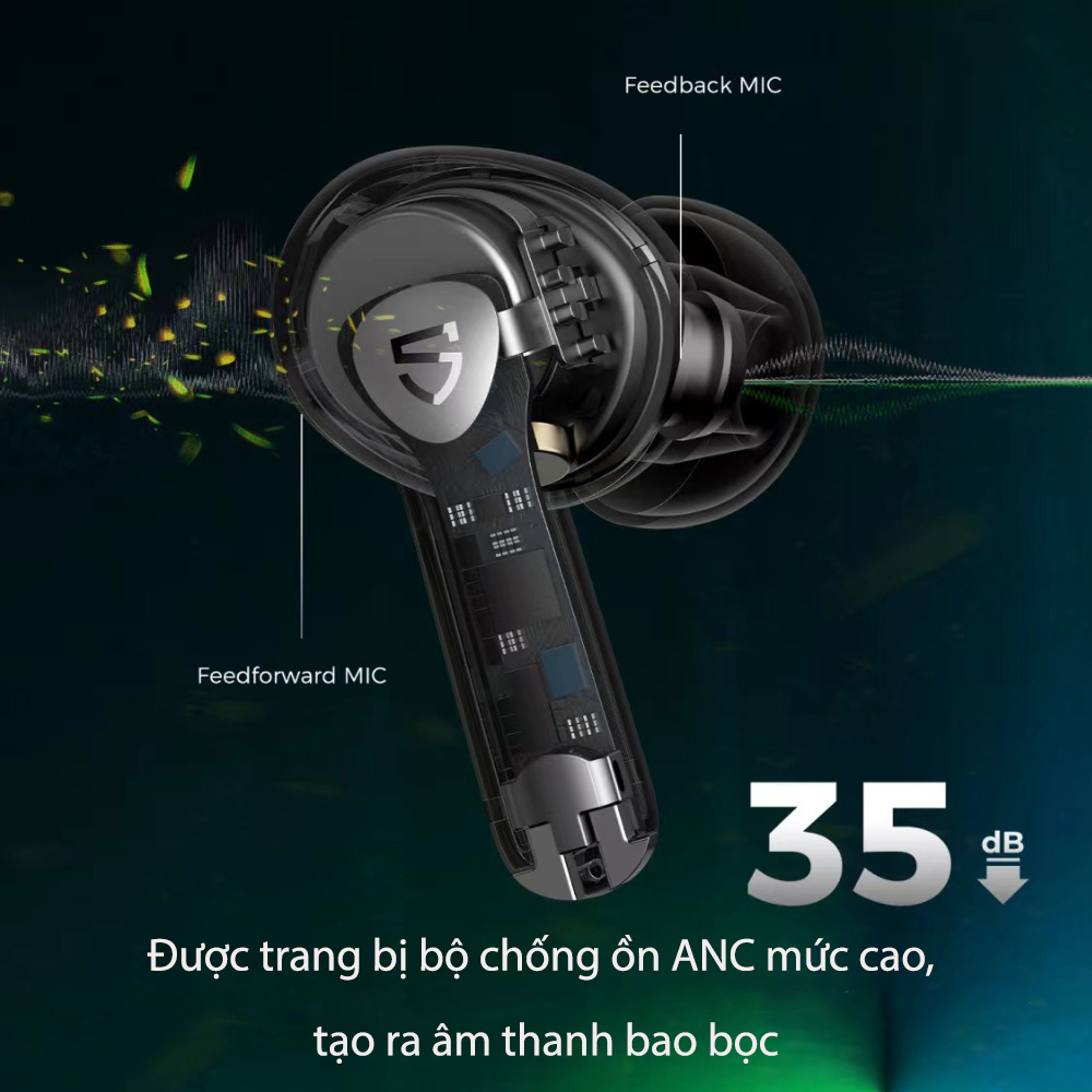 Tai nghe Bluetooth Soundpeats Air3 Pro Chống ồn ANC mức cao, mang lại âm chất lượng âm thanh đỉnh cao - Hàng Chính Hãng