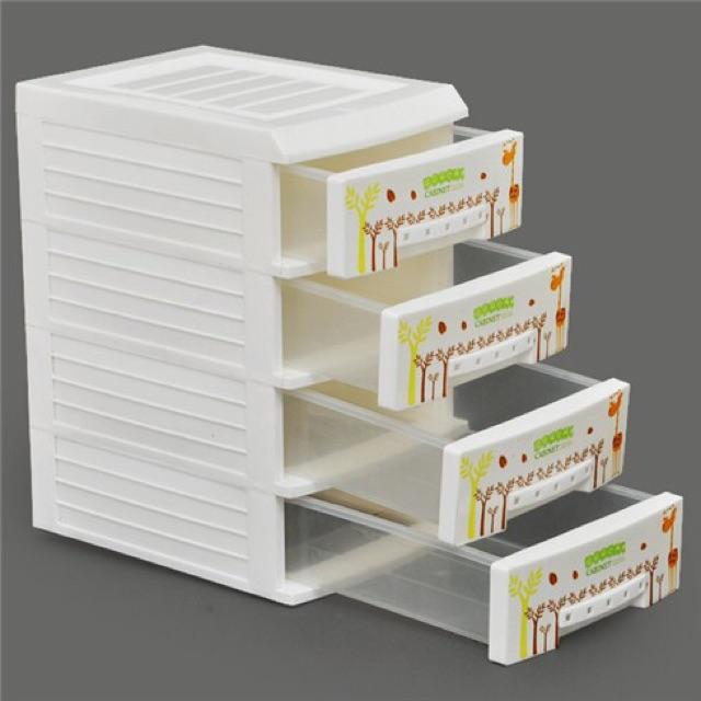 Tủ nhựa mini 4 tầng Doremi Song Long - không đựng được quần áo