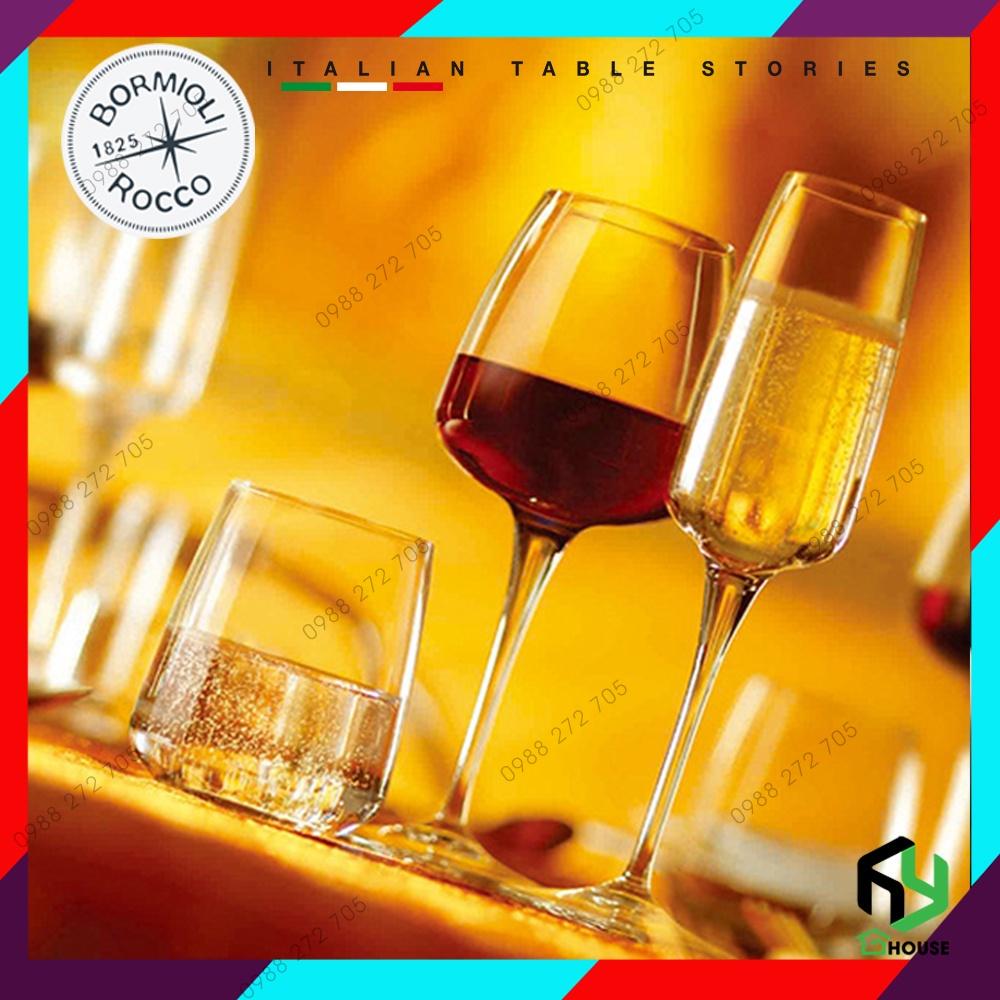 Ly uống rượu vang đỏ, vang trắng cao cấp thủy tinh, wine glass Aurum 430ml - Bormioli Rocco