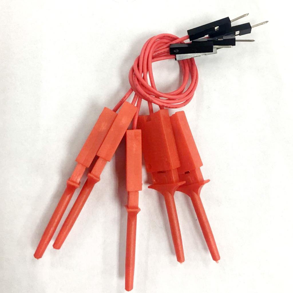 10 Pieces Red Test Hook Clip Ideal For Electronic Experiment / Logic Analyzer