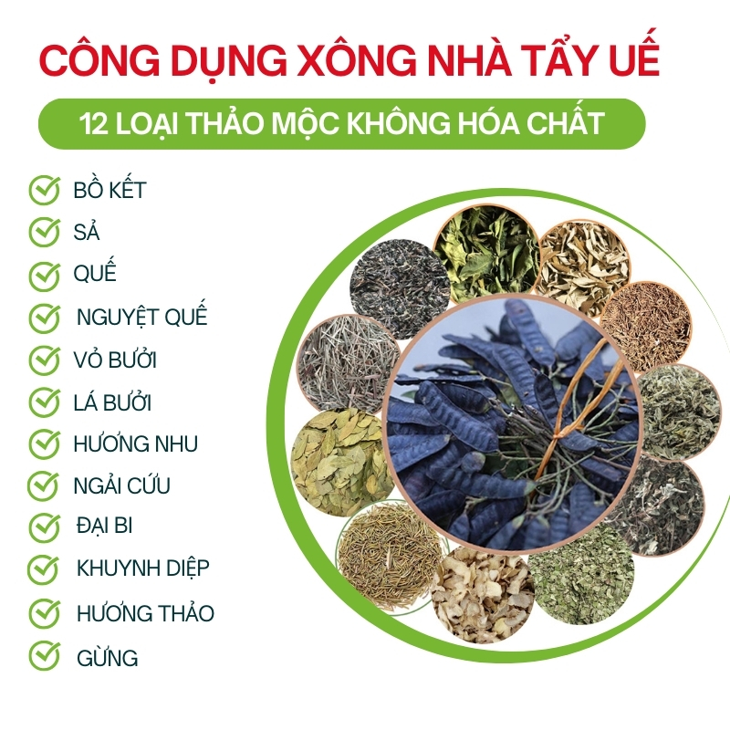 Gói lá xông nhà tẩy uế chiêu tài lộc