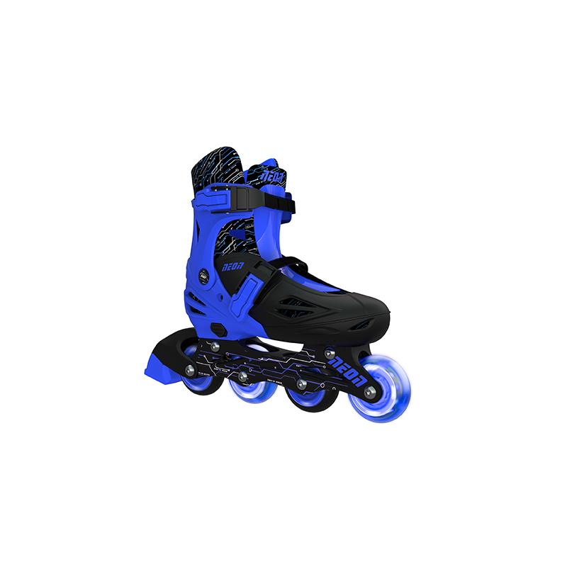 Patin Neon Inline Yvolution Xanh Dương Nt07B4-Size 4-7 Tuổi NT07B4