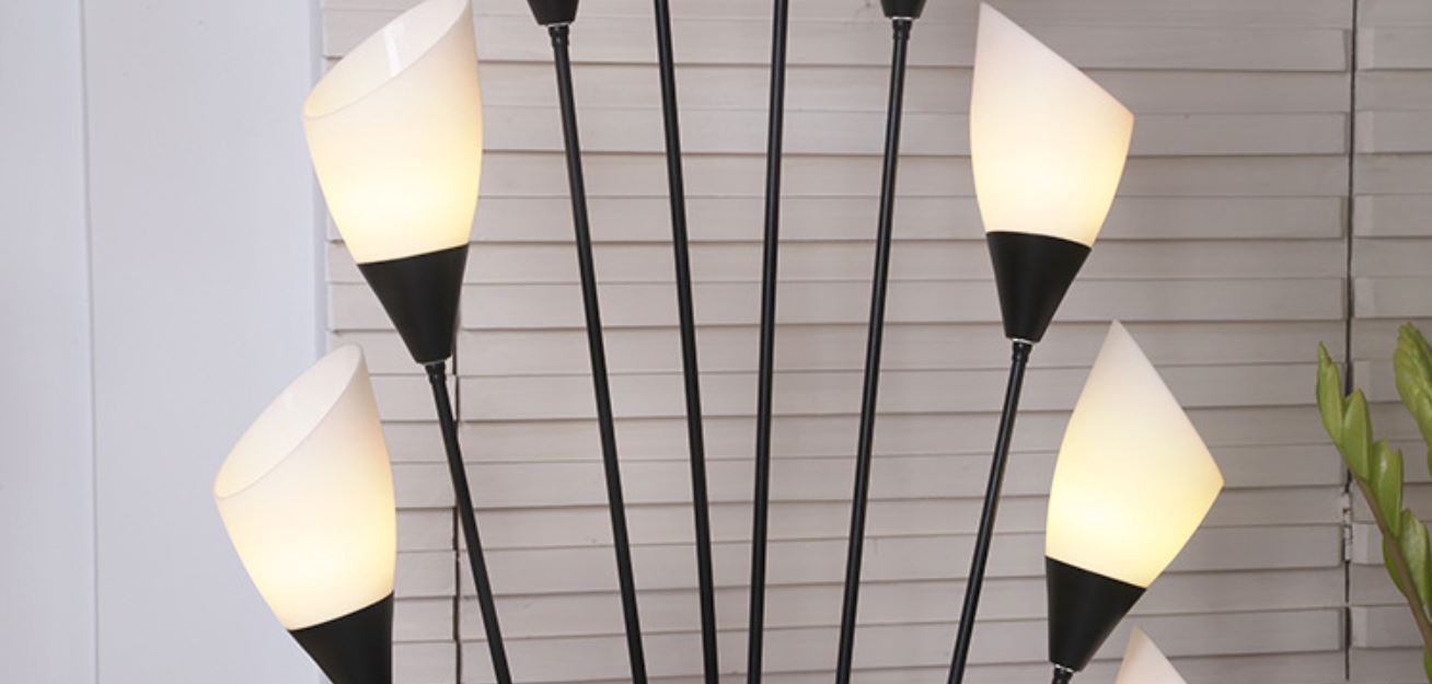 Đèn đứng AKINA 10 nhánh trang trí nội thất hiện đại - kèm bóng LED