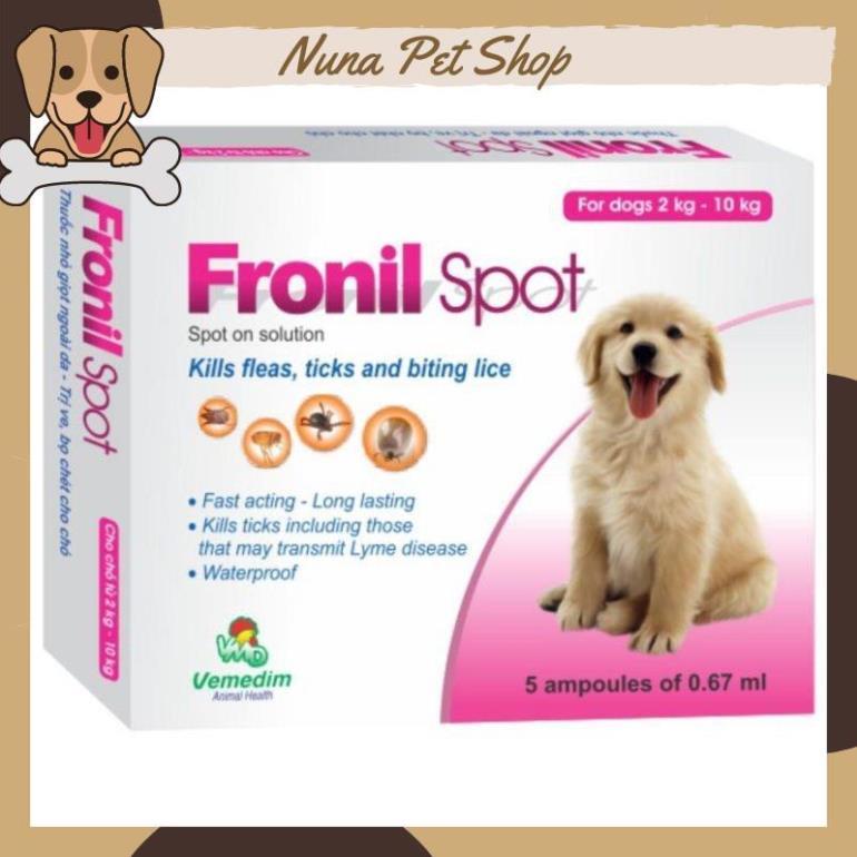 Nhỏ gáy Fronil Spot trị ve rận, bọ chét cho chó