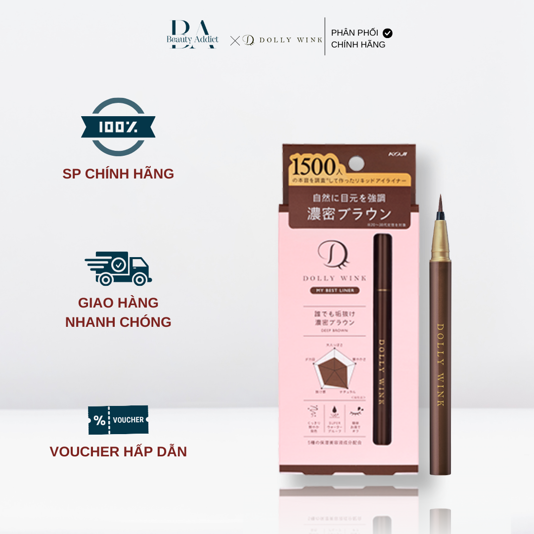 Bút kẻ mắt nước màu nâu đậm - Koji Dolly Wink My Best Liner Deep Brown