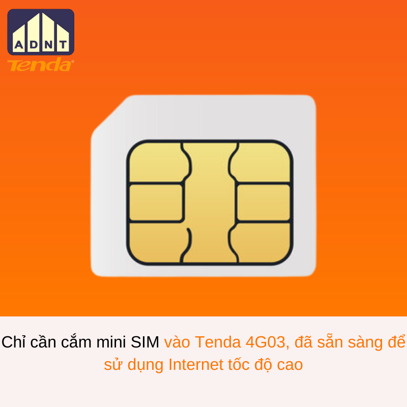 Bộ phát wifi sử dụng sim 4G Router 4G03 Tenda hàng chính hãng