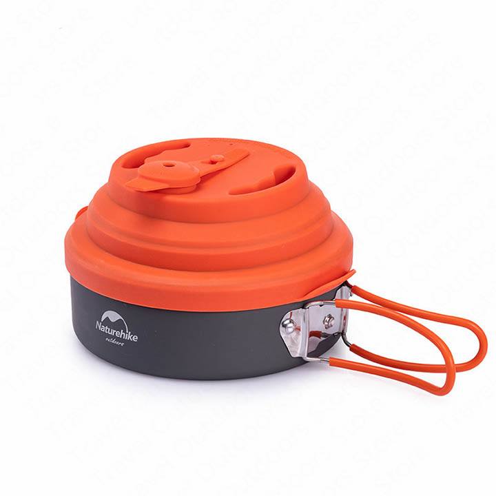 Chảo Dã Ngoại Huýt Sáo Đa Năng Có Nắp Đậy Silicon Naturehike NH19CJ006 Dung Tích 1.6L