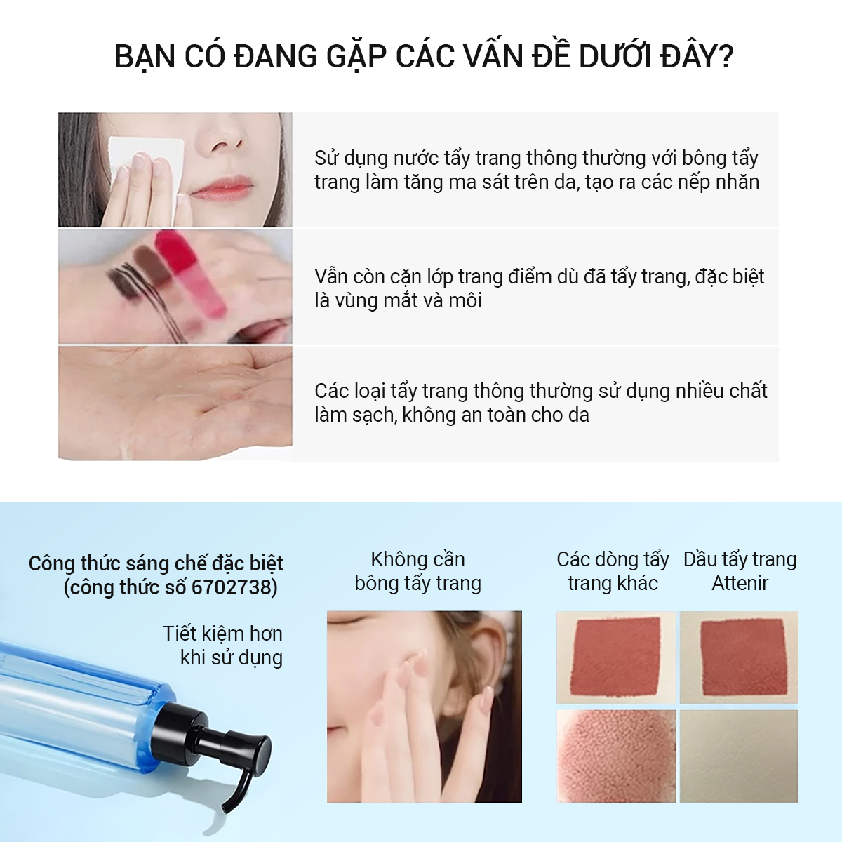 Tẩy Trang Và Làm Sạch Dành Cho Da Dầu Attenir Clear Cleanse Aqua 175ML