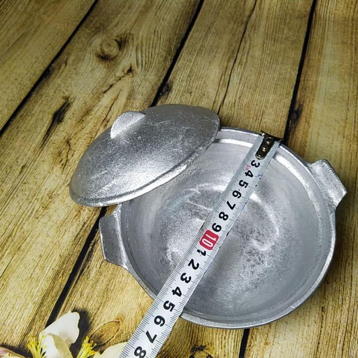 Nồi Gang dầy ĐÚC NGUYÊN KHỐI thủ công SIÊU ĐẸP -Size 17. Dụng cụ nhà bếp nấu CƠM, CANH, KHO