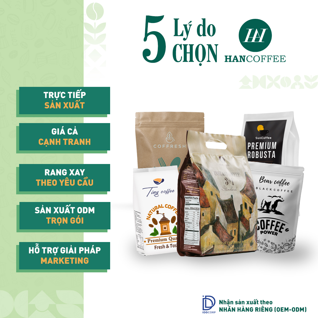 Cà Phê Túi Lọc Arabica HANCOFFEE Đắng Êm Chuyển Ngọt, Chua Nhẹ Hộp 5 Gói x 10G - HND1S