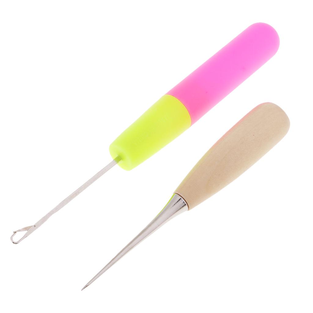 5pcs Crochet Latch Hook Lock Needles Awl Set Dreadlock Tools Carpet Making