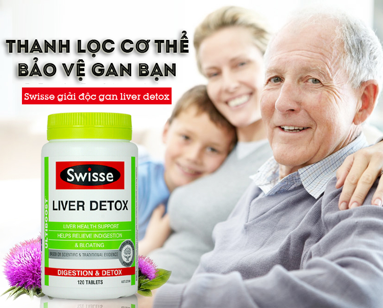 Thực Phẩm Chức Năng  Viên Uống Bổ Gan, Thải Độc Gan Swisse Liver Detox Úc (120 Viên)