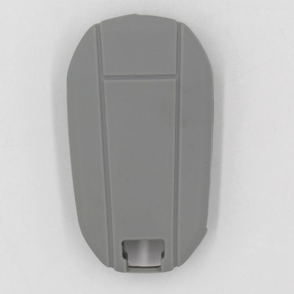 Silicone Car Key Case for Folding Remote Key Fob Case Shell 3 Buttons Gray