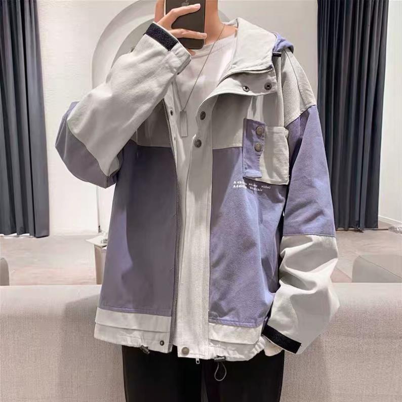 Áo khoác kaki túi hộp unisex form rộng Túi Ngang Nút nam nữ thời trang kim gia
