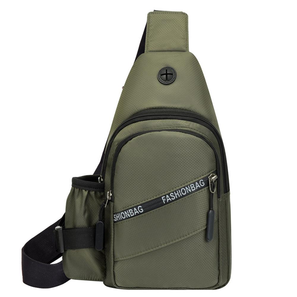 Men Waterproof Sling Bag Ultralight Crossbody Backpack Adjustable Strap Chest Bag Shoulder Daypack With headphone jack