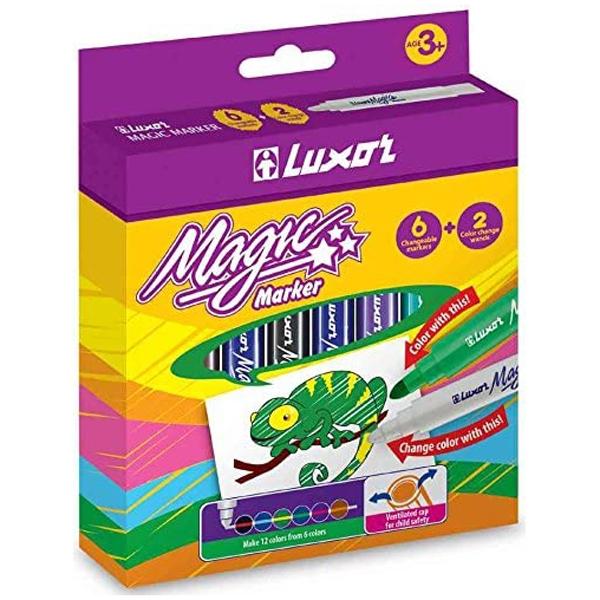 Bút Dạ 6 Màu Đổi Màu Luxor Magic Marker 6104/8BX