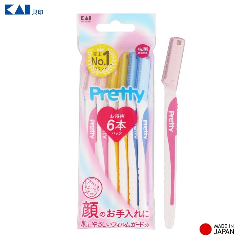 Set 06 dao tỉa lông mày dành cho nữ Kai Pretty hàng Made in Japan