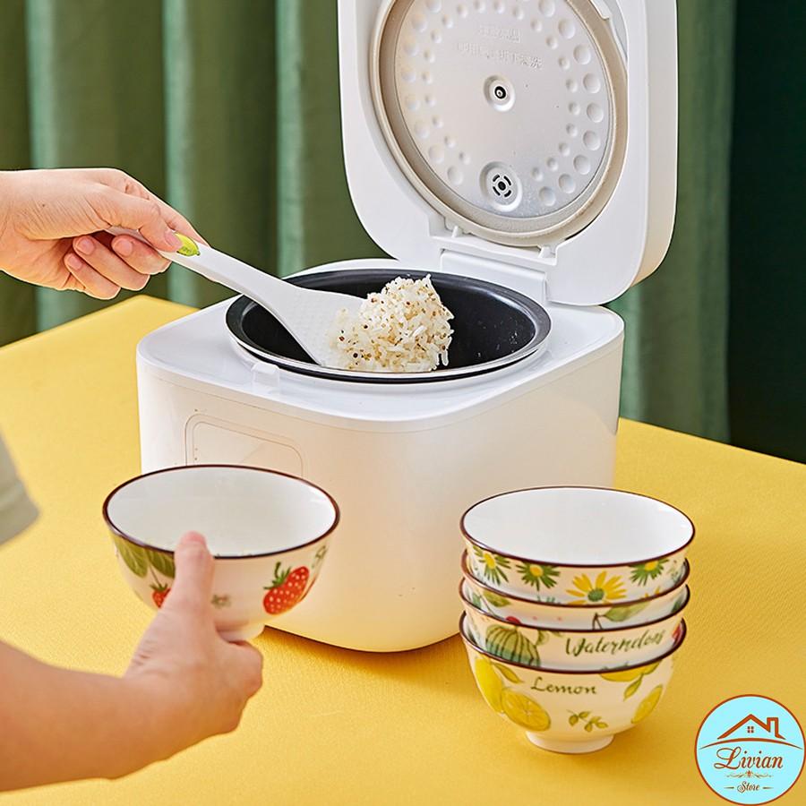 Bát ăn cơm bằng sứ, bát ăn dặm họa tiết hoa quả trái cây dễ thương