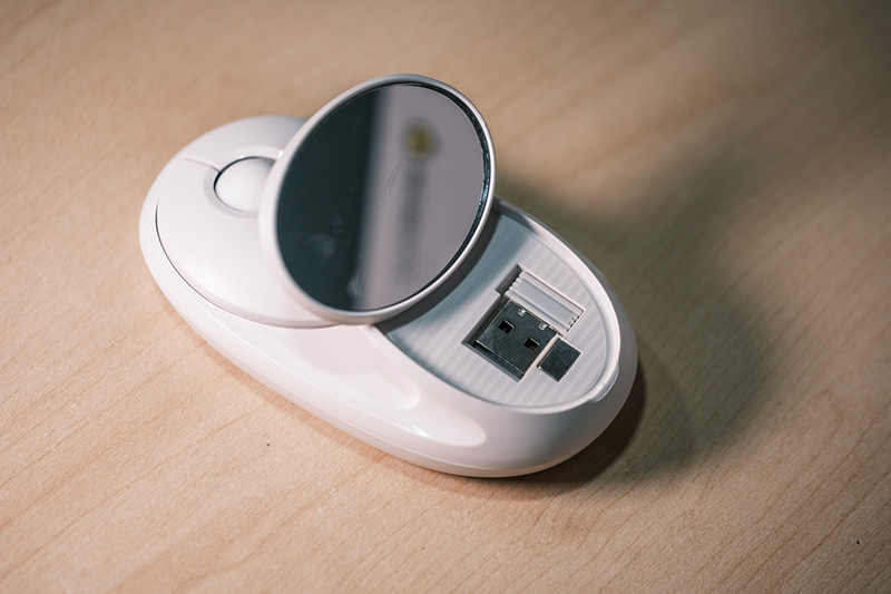 Chuột Không Dây MicroPack SPEED GLASS MP-720C Rechargeable Wireless Mouse 2.4G Bluetooth Dual Mode Tích Hợp Gương Mini Hàng Chính Hãng