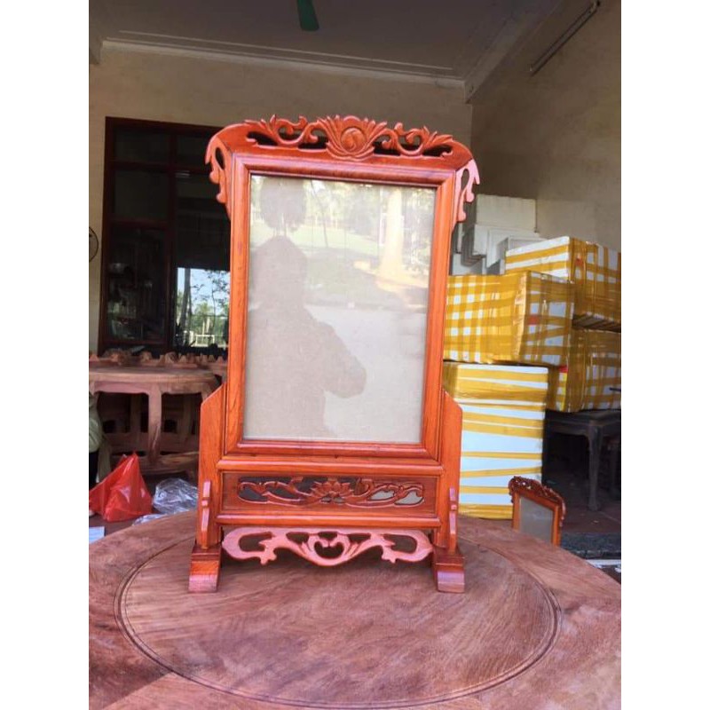 Khung ảnh thờ bằng gỗ hương cao cấp-Khung hình thờ 20x 25 cm