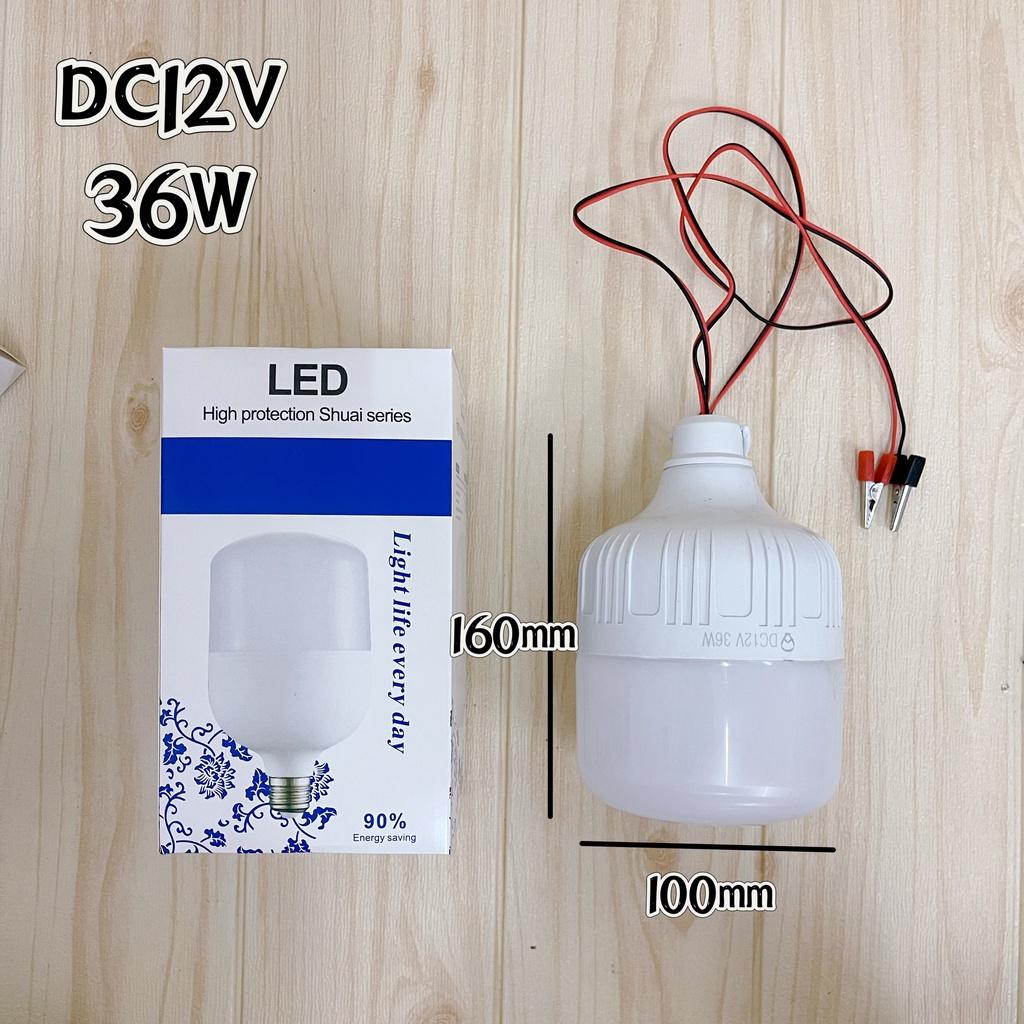 Đèn pha LED bóng kẹp bình 12V kẹp bình ắc quy loại tốt siêu sáng