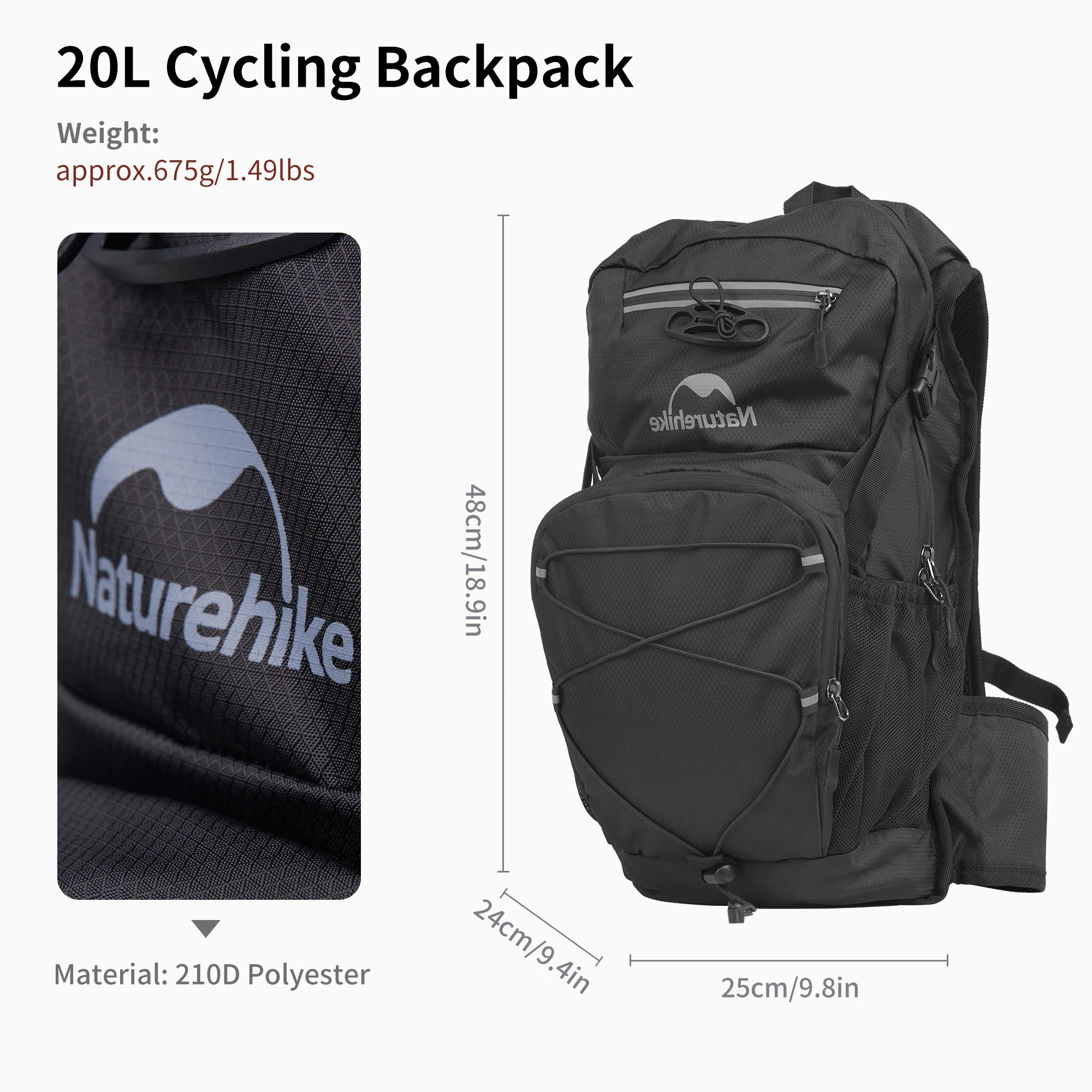 Balo Xe Đạp Leo Núi Thể Thao Naturehike CNK2300BB011 20L (Tặng Kèm Túi Nước)