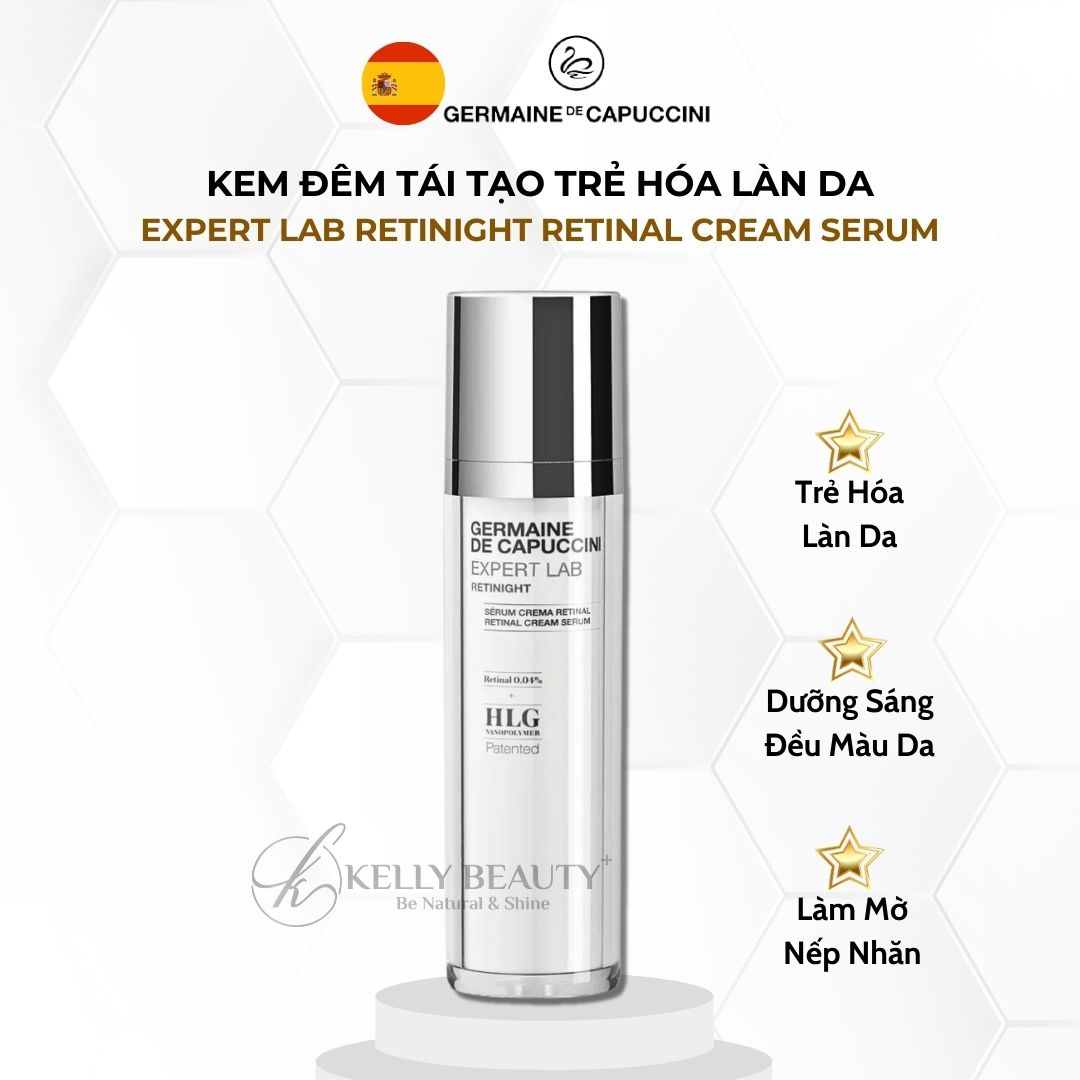Tinh Chất Retinal Trẻ Hóa Da Germaine Expert Lab Retinight Retinal Cream Serum | Kelly Beauty
