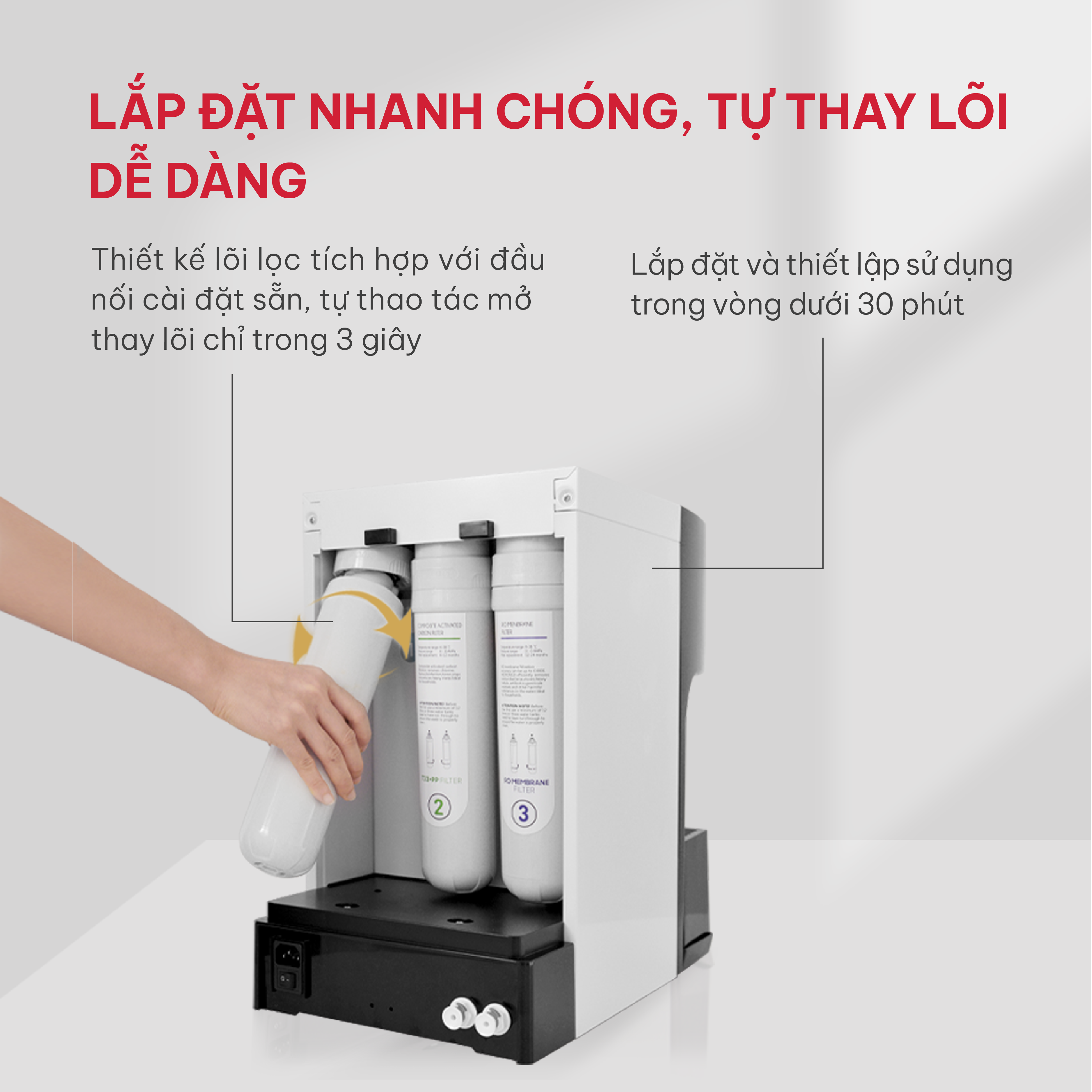 Máy lọc nước RO để bàn đa năng Electeka E8B - Hàng chính hãng