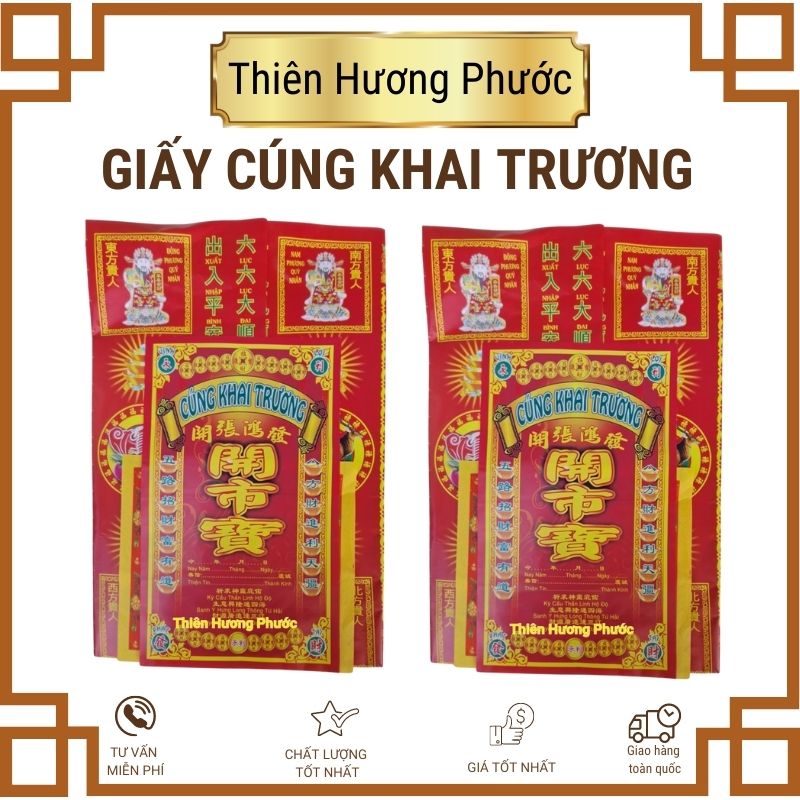 Giấy cúng khai trương cao cấp