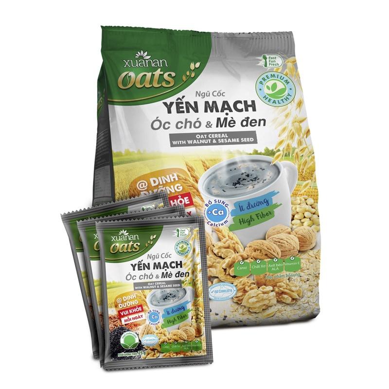 Ngũ Cốc Yến Mạch, Óc Chó , Mè Đen Xuân An 400g