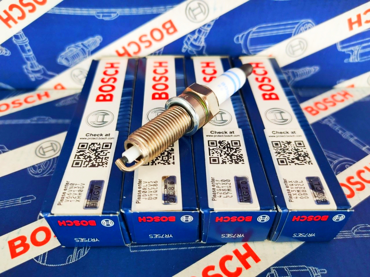 Bugi Bosch Tuýp 16 Ren 12 Huyndai i10, Accent , Kia Morning Cerato, Forte, K3 , Suzuki Swift, Ciaz