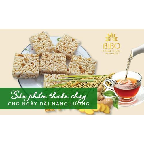 Combo 4 hộp cốm gạo truyền thống BIBO, từ nguyên liệu sạch, làng nghề truyền thống 50 năm, sản phẩm thuần chay, healthy