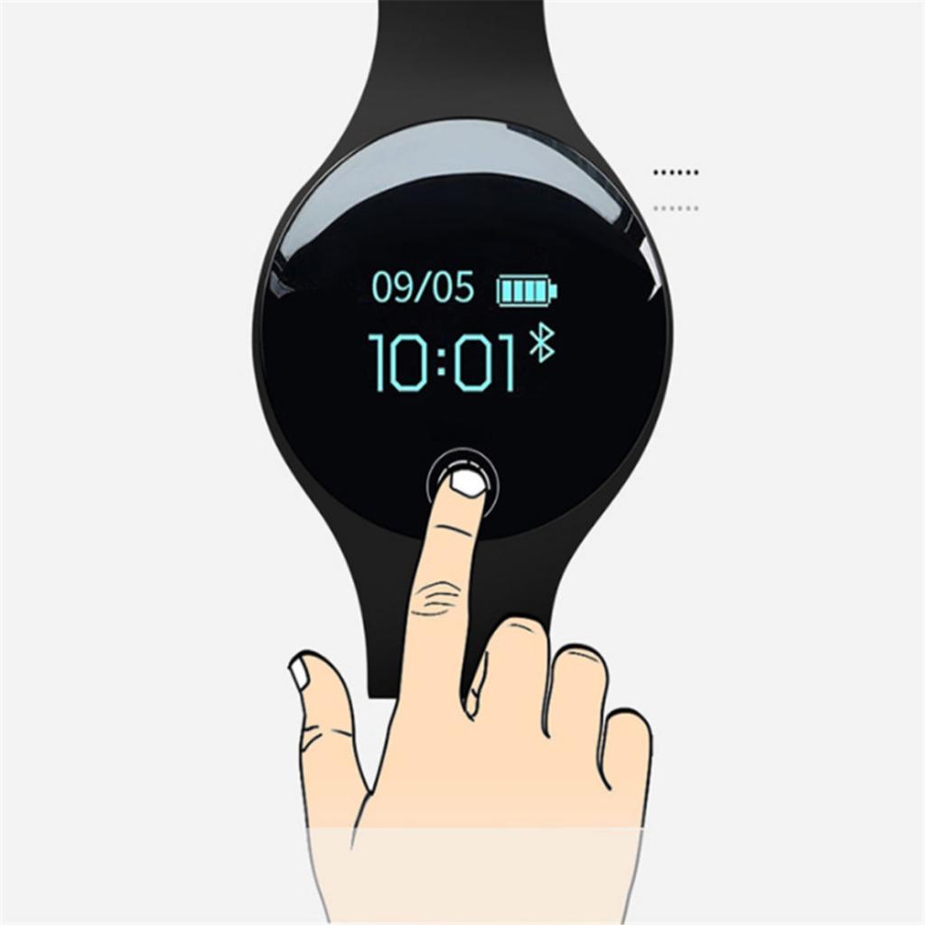 Waterproof IP67 Smartwatch Wristwatch Fitness Tracker Heart Rate Monitor Pedometer, For IOS Android, 0.66inch OLED Color Screen