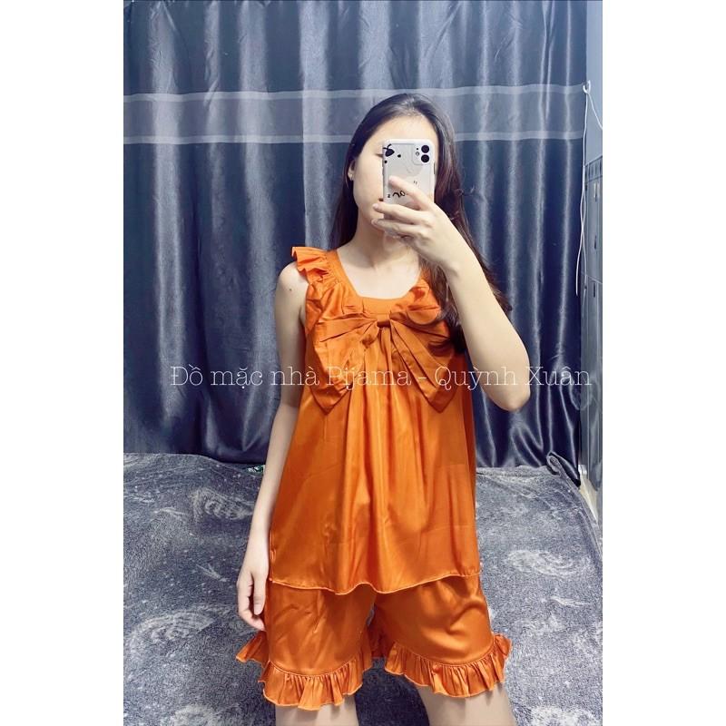 Đồ Ngủ Dây Bèo Nơ Chất Vãi Lụa Latin