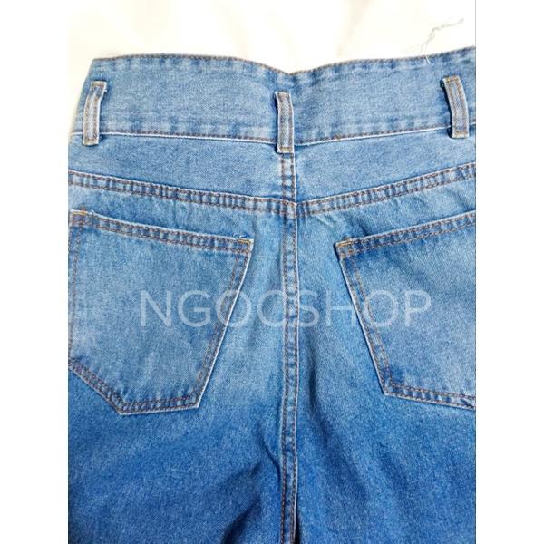 Quần sort jean loang tôn dáng lưng cao NGOCSHOP quần đùi jean nữ