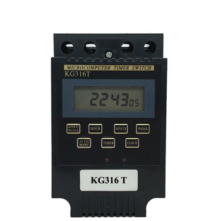 Công tắc hẹn giờ kg316T công suất lớn 25A/220V 17 chương trình timer hẹn giờ điện tử ổ cắm hẹn giờ