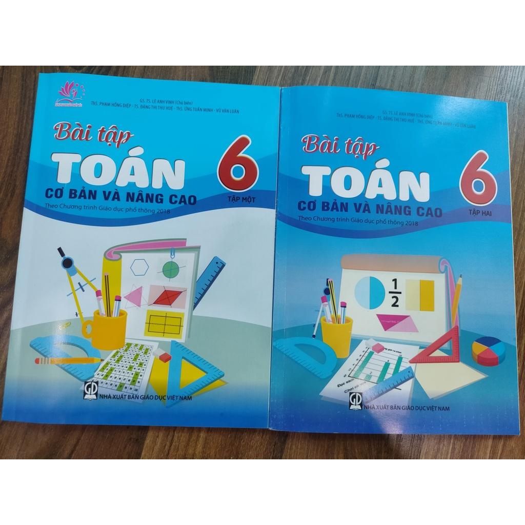 Sách - Combo Bài tập toán cơ bản và nâng cao 6 (Tập 1+Tập 2)