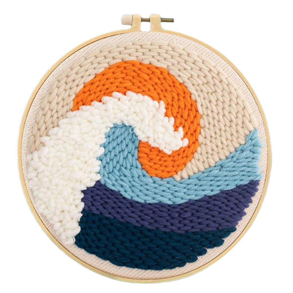 Punch Kit with Punch Bamboo Embroidery Hoop DIY Craft