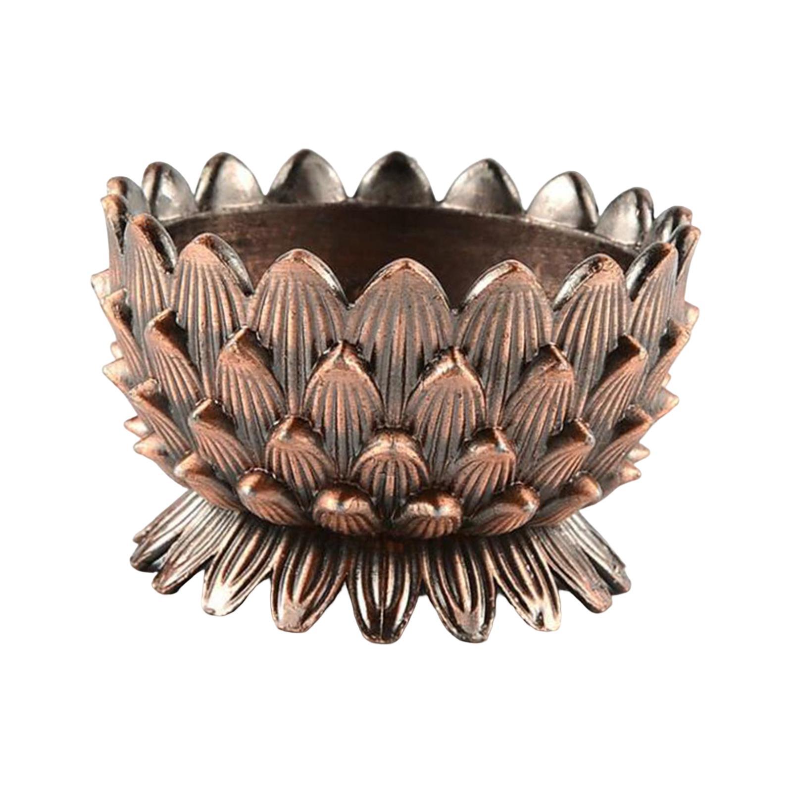 Lotus Ghee Lamp Holder Oil Lamp Holder for Craft Ornaments Buddhist Altar Supplies