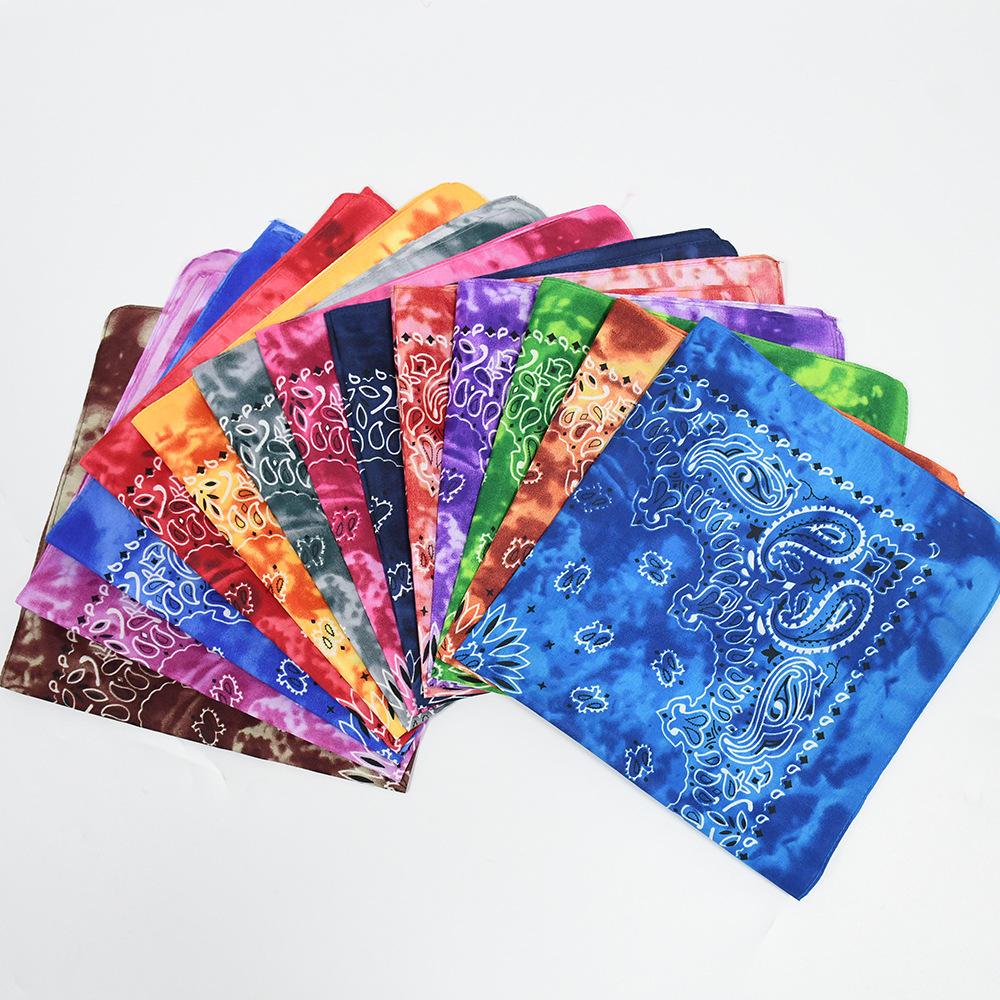 Khăn BANDANA Loang Họa Tiết Màu Sắc -Bandana Mẫu Mới Nhất - BDN41 Nâu vàng