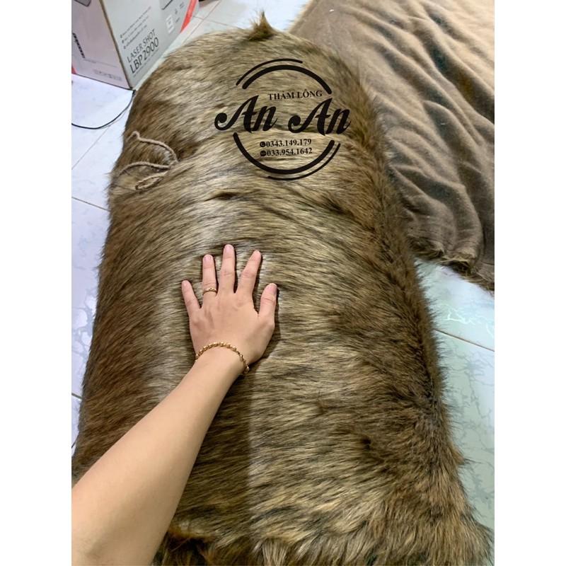 THẢM LÔNG MÀU NÂU CHUỘT LÔNG DÀI